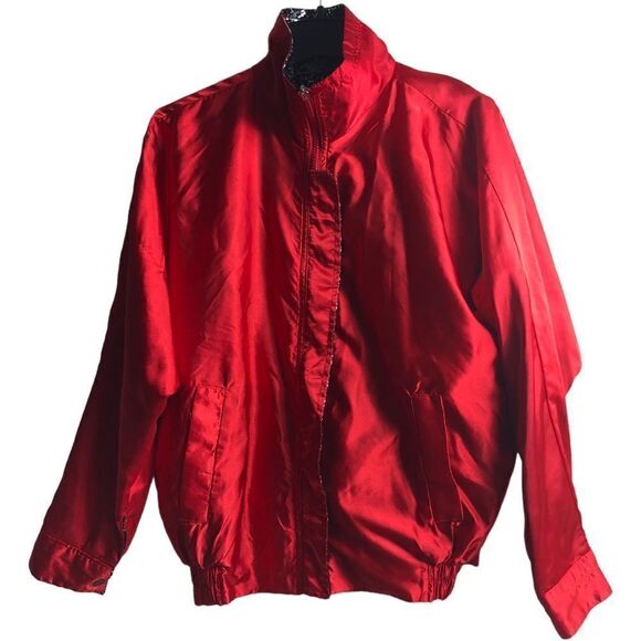 Vintage 80’s Hyung Club Metallic Floral Bomber Jacket - Picture 6 of 16